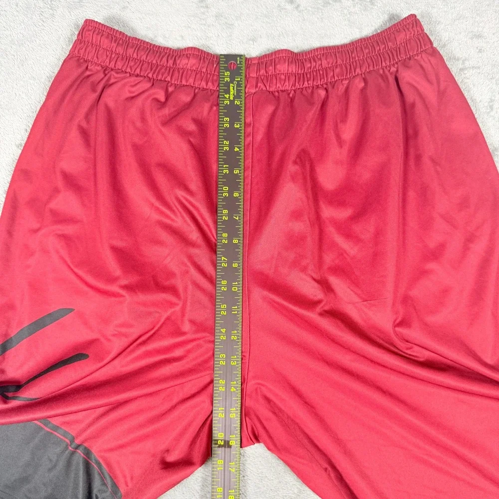 Jordan Mens Large Basketball Shorts Red Black Dri-FIT Jumpman Flight